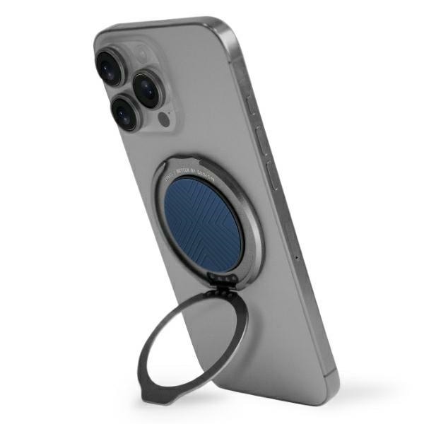 Uniq Gripfit 360 Magnetiskt fäste & Kickstand Magnetisk hållare blå/safirblå