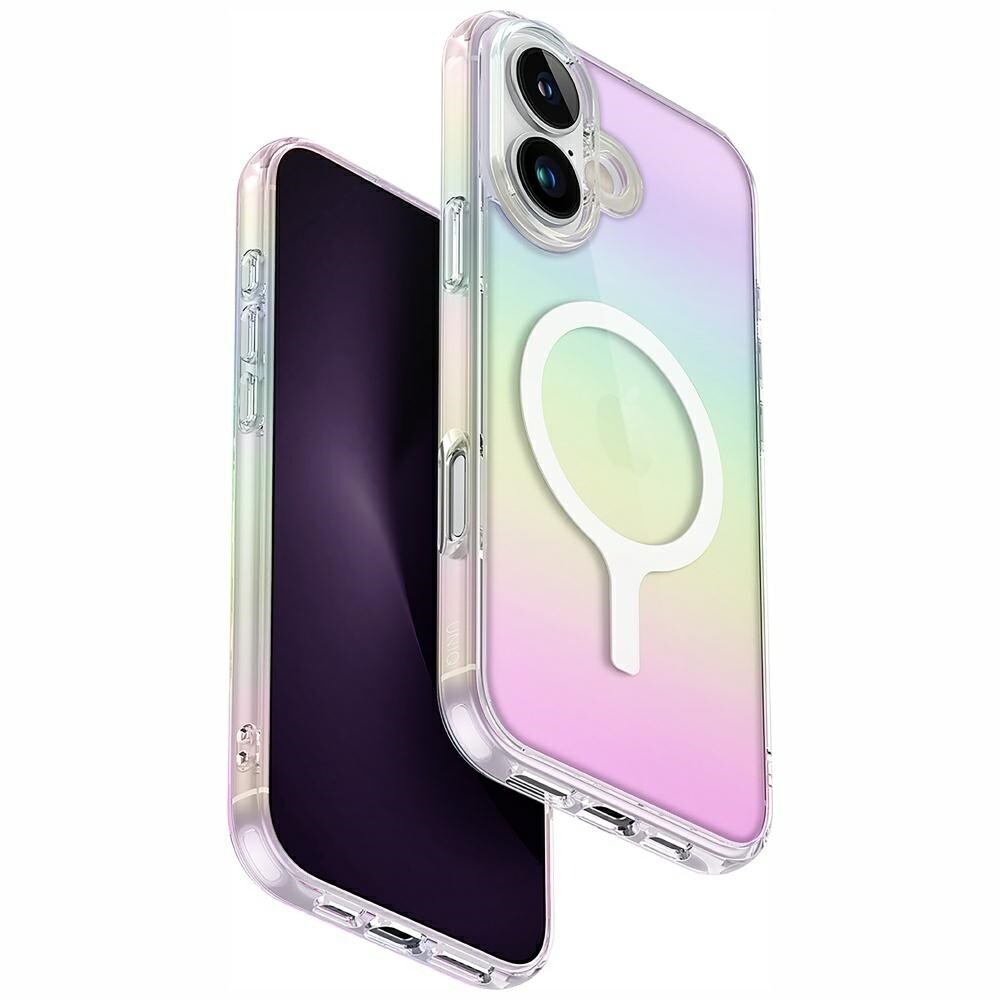 Uniq Iridescia Magclick laddningsfodral för iPhone 16 Plus - Multicolor