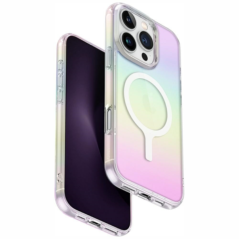Uniq Iridescia Magclick laddningsfodral för iPhone 16 Pro Max - flerfärgad