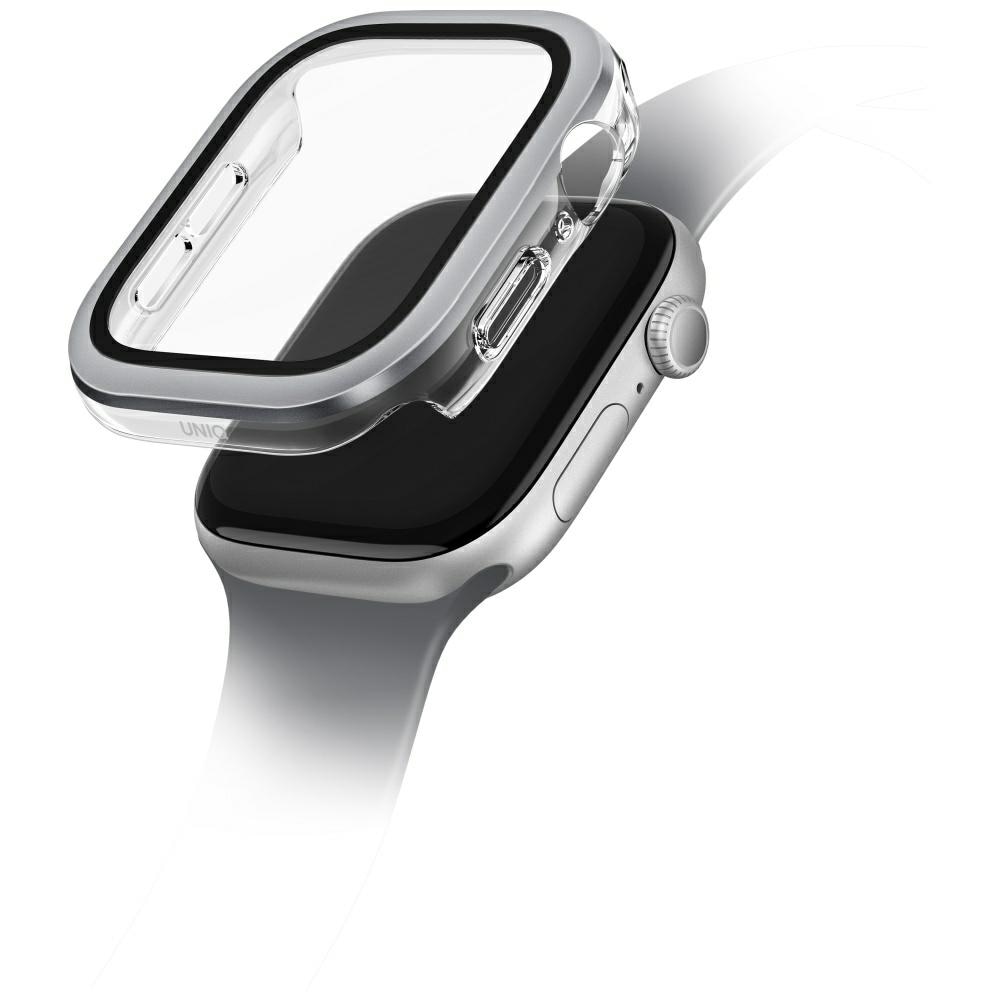 Uniq Voute Fodral i härdat glas för Apple Watch 10 42 mm - Silver