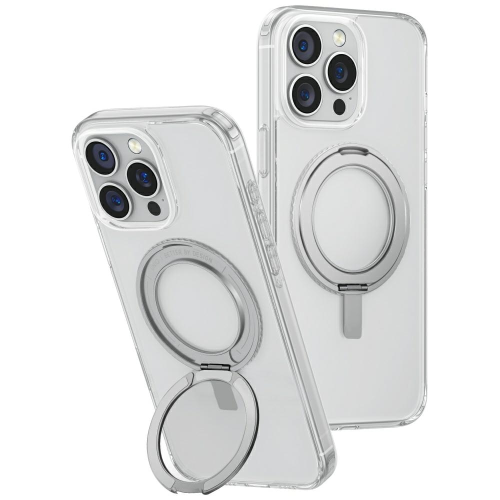 Uniq Swivix 360 roterande kickstand-fodral för iPhone 16 Pro Max - Transparent