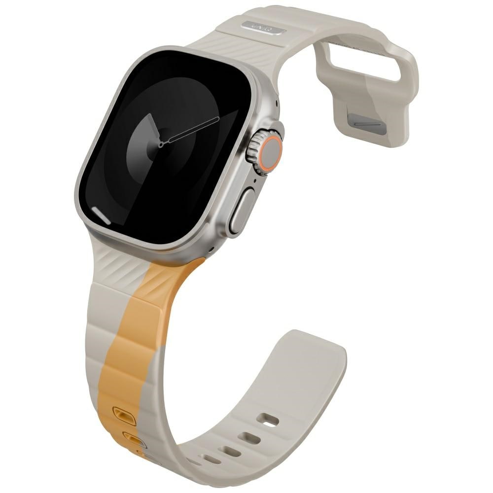 Uniq Stride De Gummiarmband till Apple Klocka 44 / 45 / 46 / 49 mm - Beige