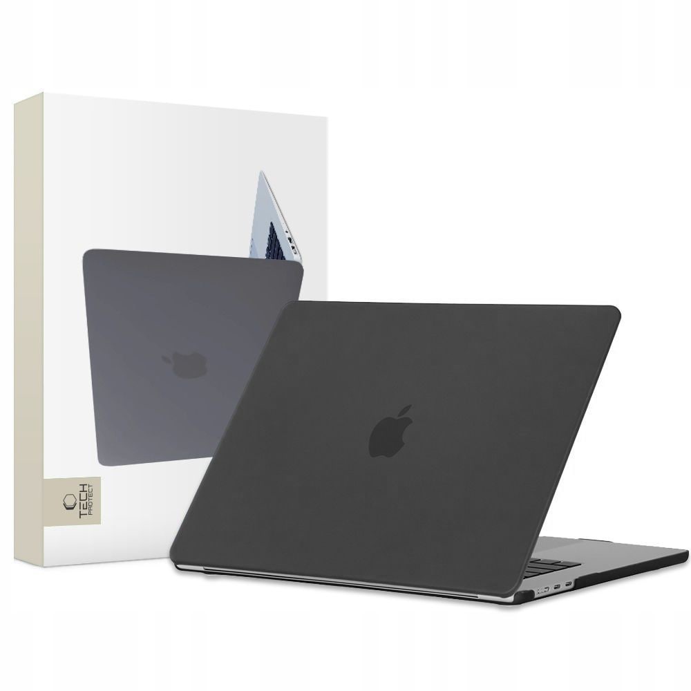 Tech-Protect SmartShell-fodral för MacBook Air 15" M2 / M3 / 2023-2024 - matt svart