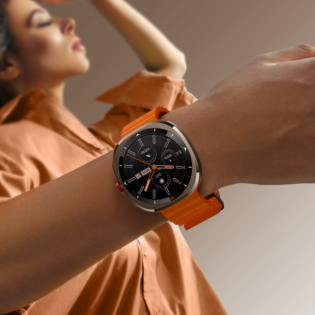 Joyroom Venture Series JR-FV2 Sport Smartwatch med funktion för att ta emot samtal - Orange