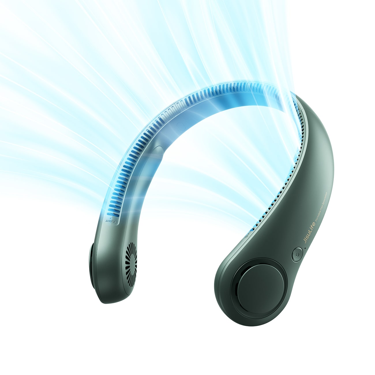 Jisulife halsfläkt Life3 bärbar USB-halsfläkt - grön