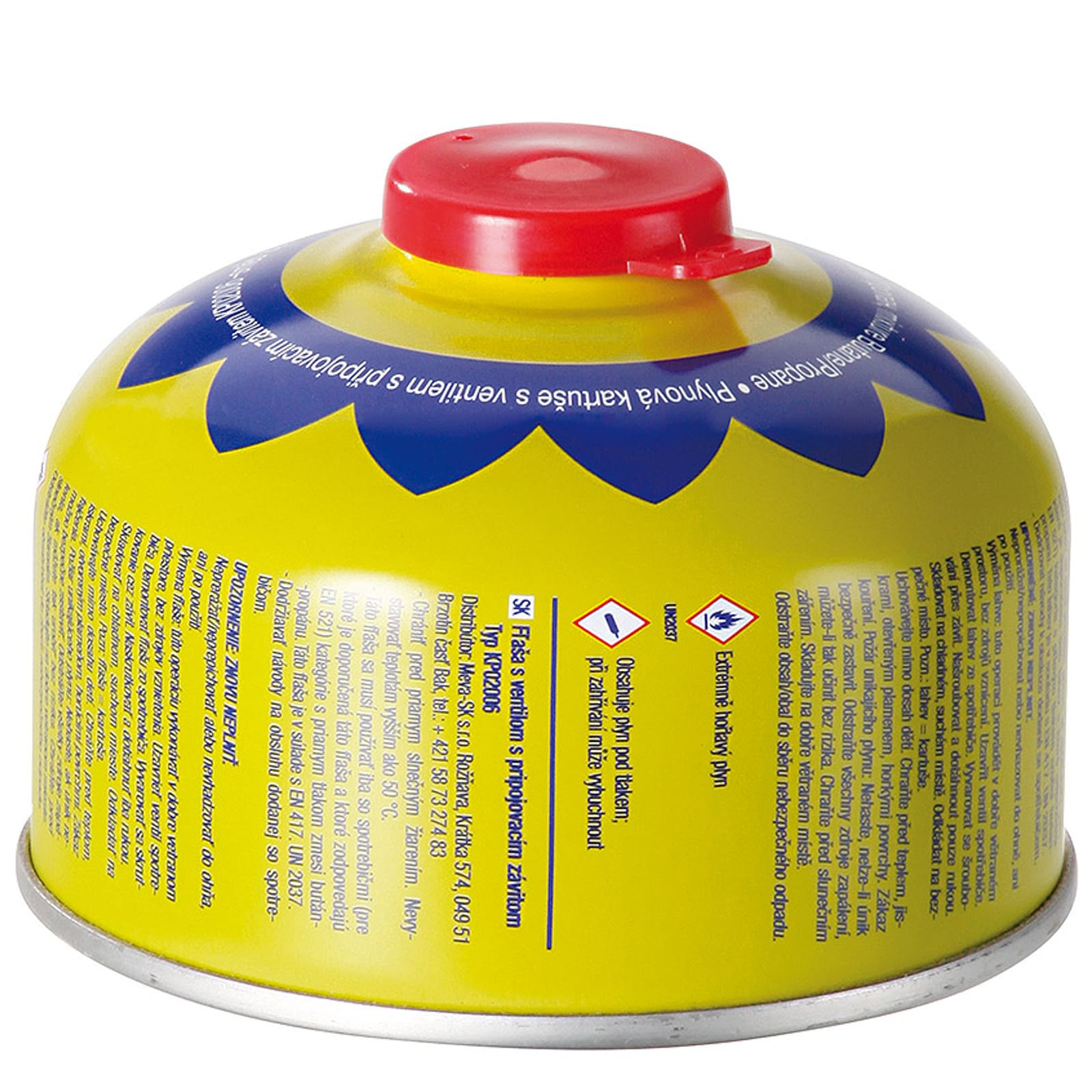 Gaspatronpatron med ventil och gänga för turistkamin PB 100g