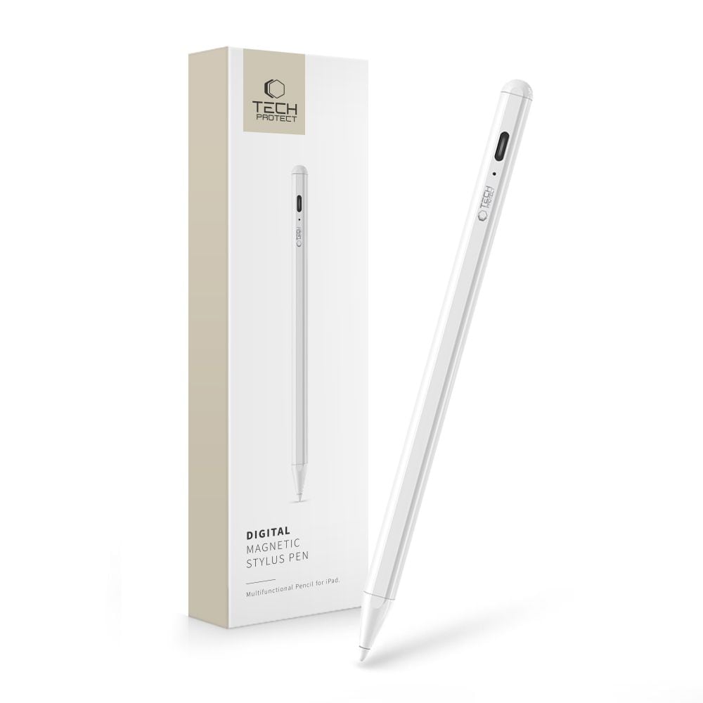 Tech-Protect Digital Stylus Magnetic för iPad - Vit