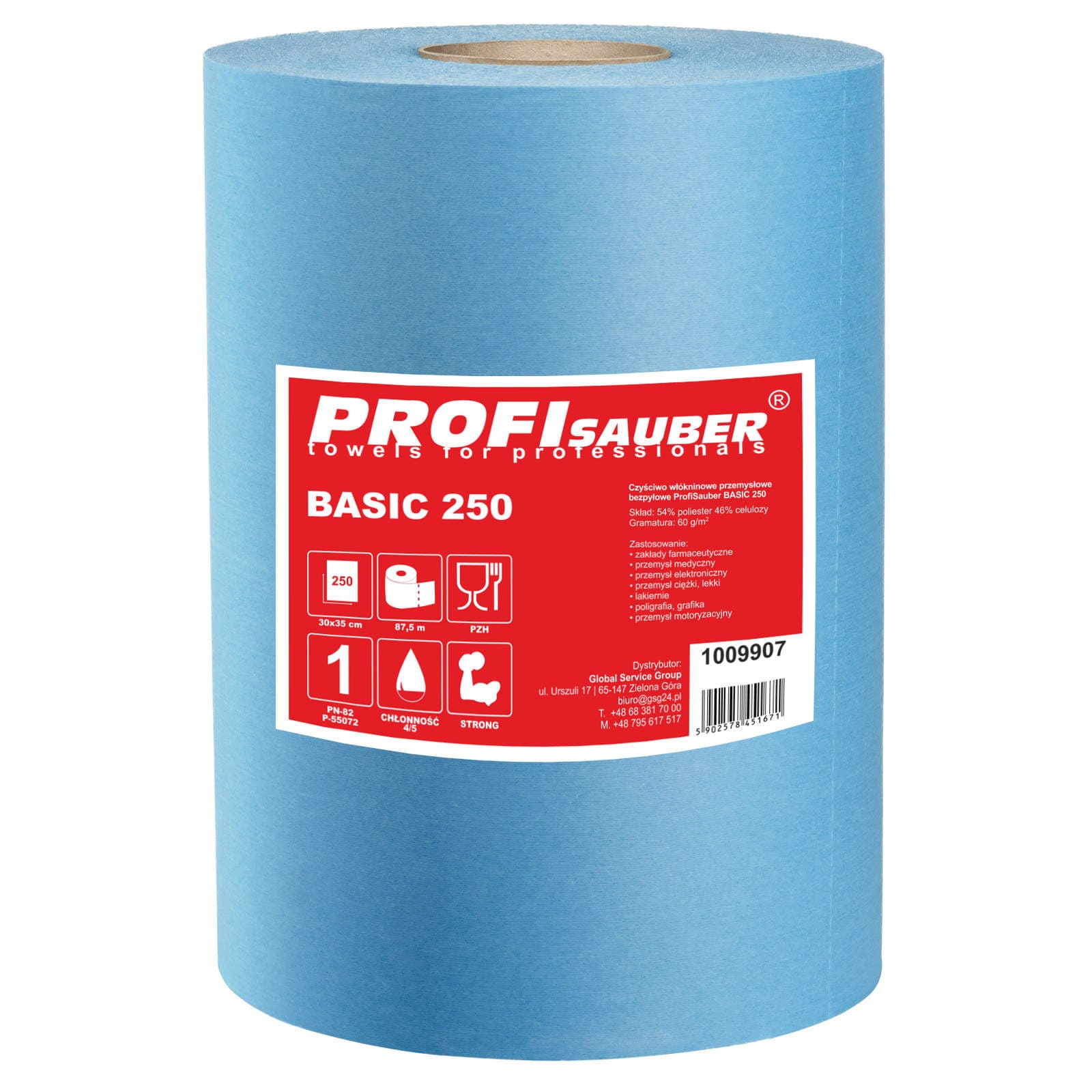 Dammfri non-woven industrirengöringsduk ProfiSauber BASIC 250