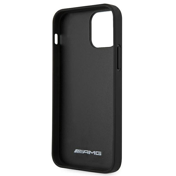 AMG læderetui med varmt stempel til iPhone 12 Pro Max - sort