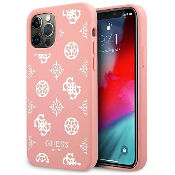Guess GUHCP12LLSPEWPI iPhone 12 Pro Max 6,7" rosa/rosa hårt fodral Peony Collection