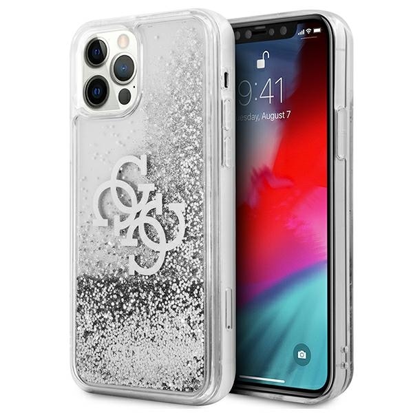 Guess GUHCP12LLG4GSI iPhone 12 Pro Max 6,7" silver/silver hardcase 4G Big Liquid Glitter