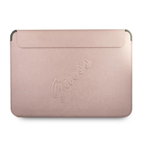 Guess Saffiano Script fodral för en 13" bärbar dator - rosa