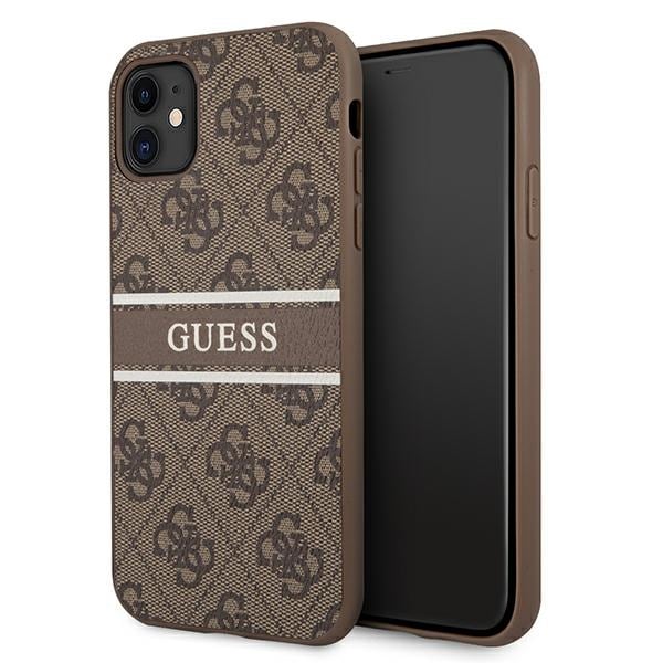 Guess 4G Stripe-fodral för iPhone 11 / Xr 6,1" - brun