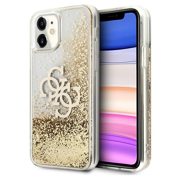 Guess 4G Big Liquid Glitter-fodral för iPhone 11 6,1" / Xr - guld