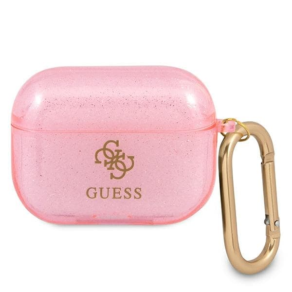 Guess GUAPUCG4GP AirPods Pro-skydd rosa/rosa Glitter Collection