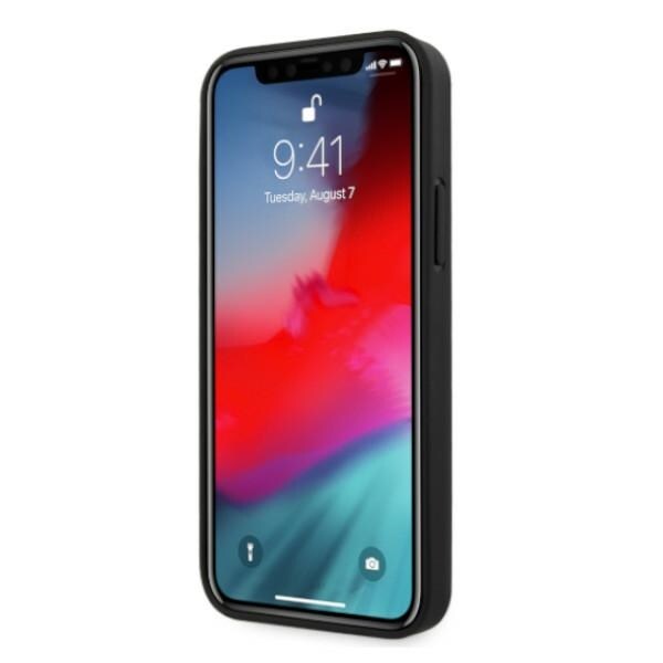 BMW Curve Perforate-etui i læder til iPhone 12 / iPhone 12 Pro - Rød
