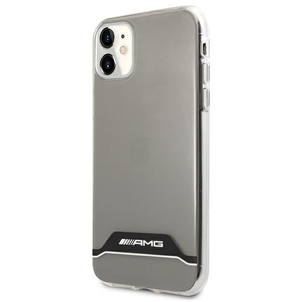 AMG Electroplate sort/hvid taske til iPhone 11 / XR 6.1" - gennemsigtig