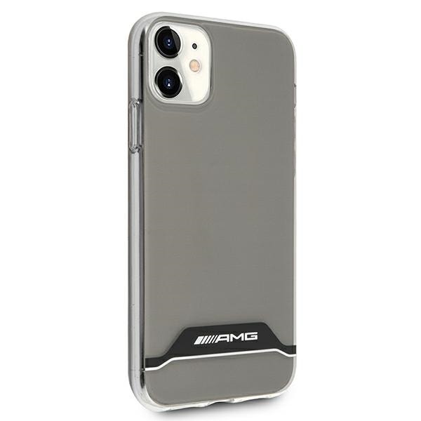 AMG Electroplate sort/hvid taske til iPhone 11 / XR 6.1" - gennemsigtig