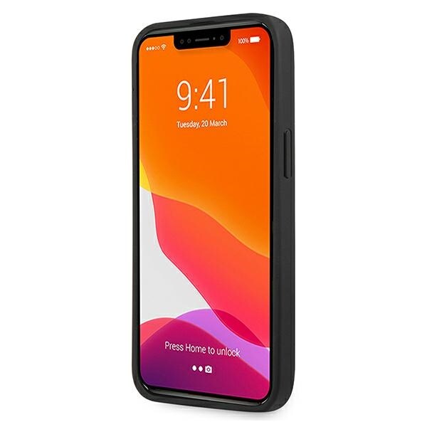 AMG læderetui med prægede linjer til iPhone 13 Pro / iPhone 13 - sort