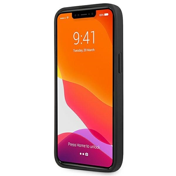 BMW Curve Perforate-etui i læder til iPhone 13 Pro / iPhone 13 - Rød