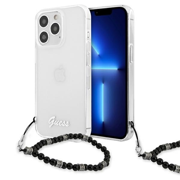 Guess GUHCP13LKPSBK iPhone 13 Pro / 13 6,1" Transparent hårt fodral Black Pearl