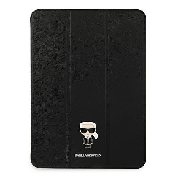 Karl Lagerfeld Saffiano Ikonic Karl Fodral för iPad 11" Pro 2021 - Svart