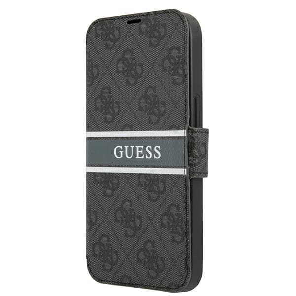 Guess GUBKP13S4GDGR iPhone 13 mini 5,4" grå/grå bok 4G Stripe
