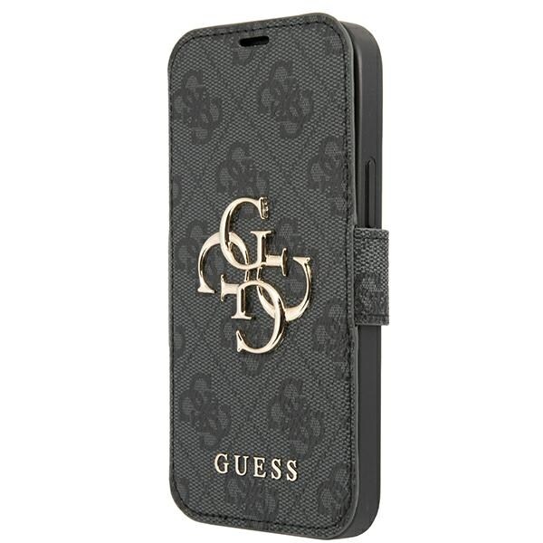 Guess GUBKP13X4GMGGR iPhone 13 Pro Max 6,7" grå/grå bok 4G Big Metal Logo