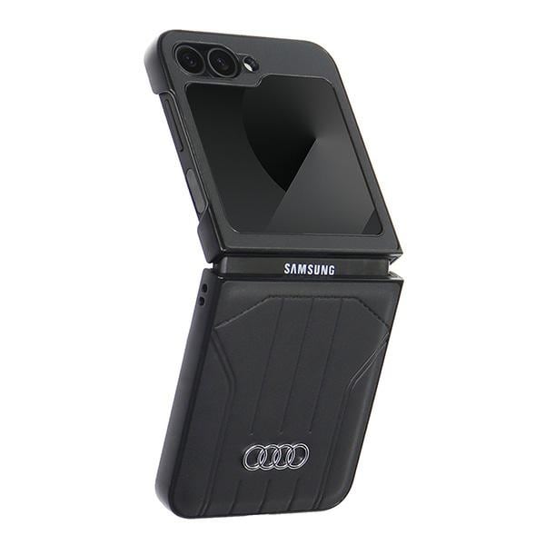 Audi MagSafe-etui i syntetisk læder til Samsung Galaxy Z Flip 6 - Sort