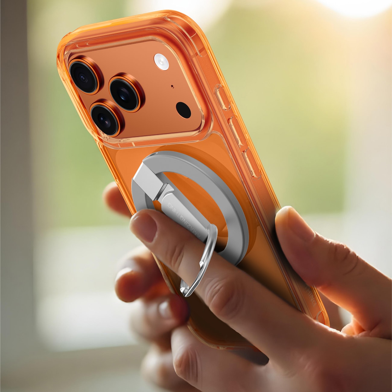 AmazingThing Minimalt fodral för iPhone 17 Pro, kompatibelt med MagSafe - orange