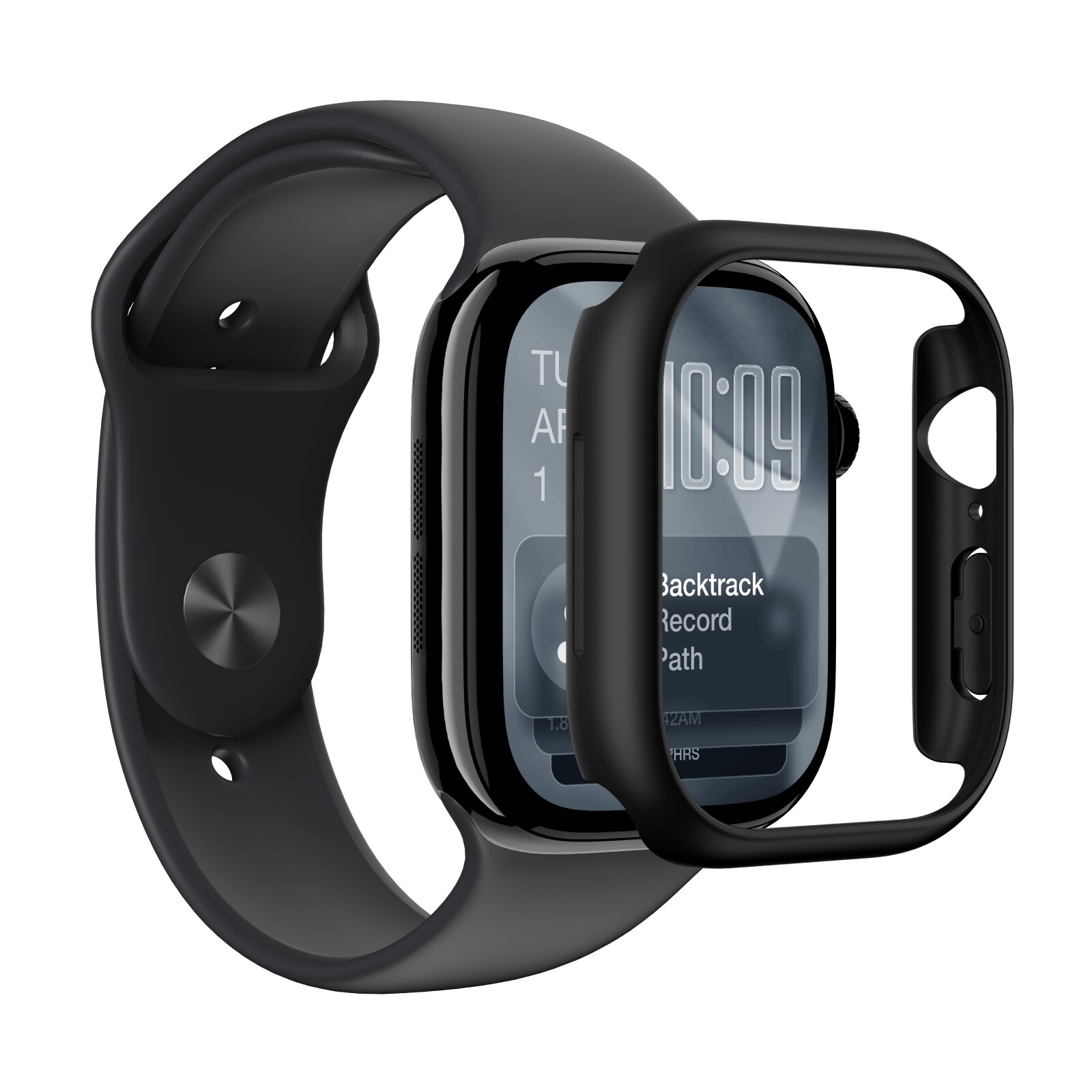 AmazingThing Minimal beskyttelsesetui til Apple Watch Series 11 46mm - Sort