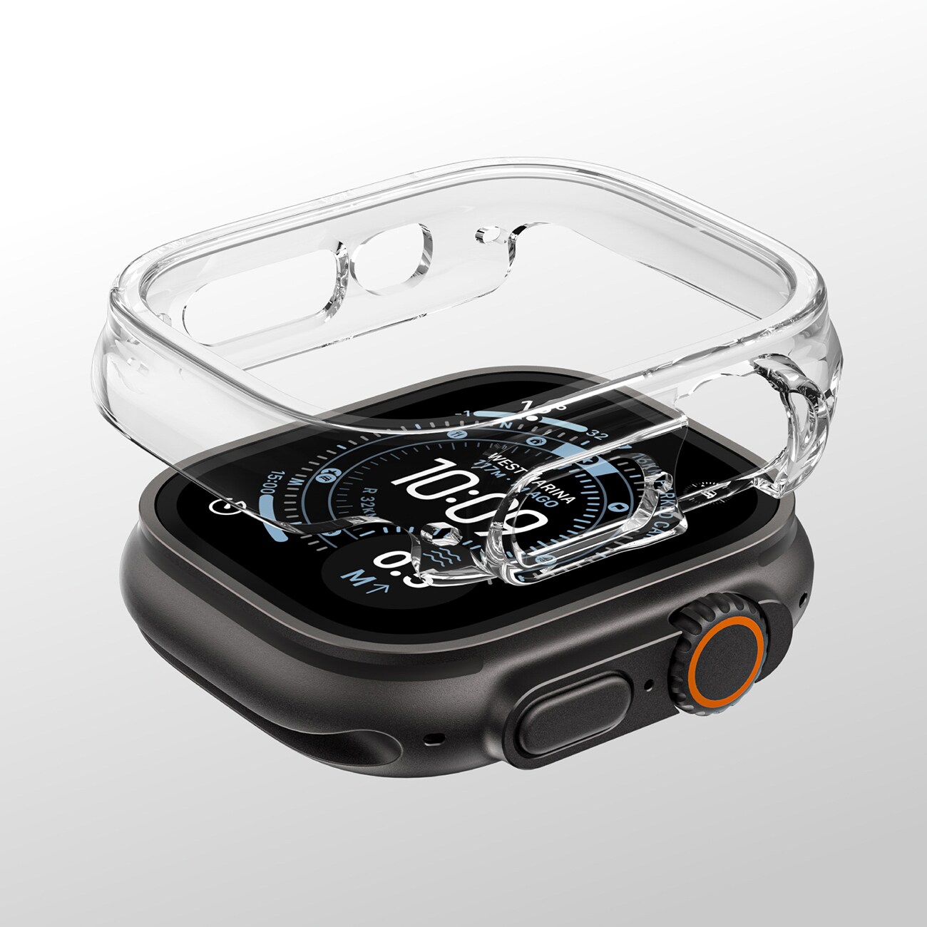 AmazingThing Minimal beskyttelsesetui til Apple Watch UItra 3 49mm - Transparent