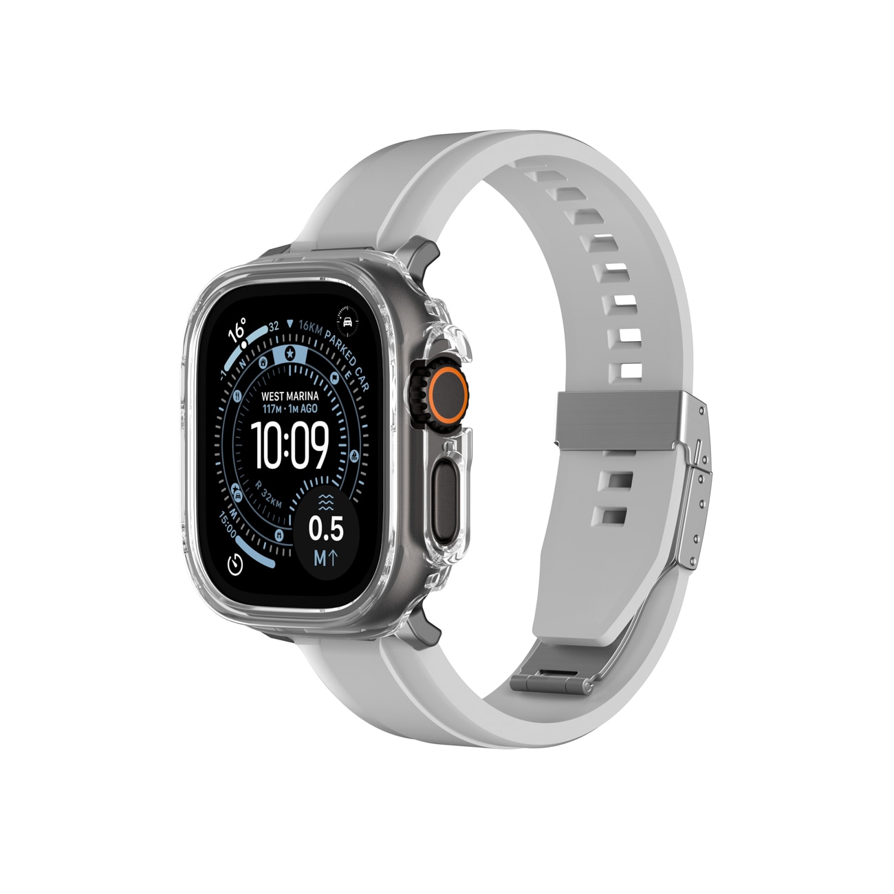 AmazingThing Minimal beskyttelsesetui til Apple Watch UItra 3 49mm - Transparent