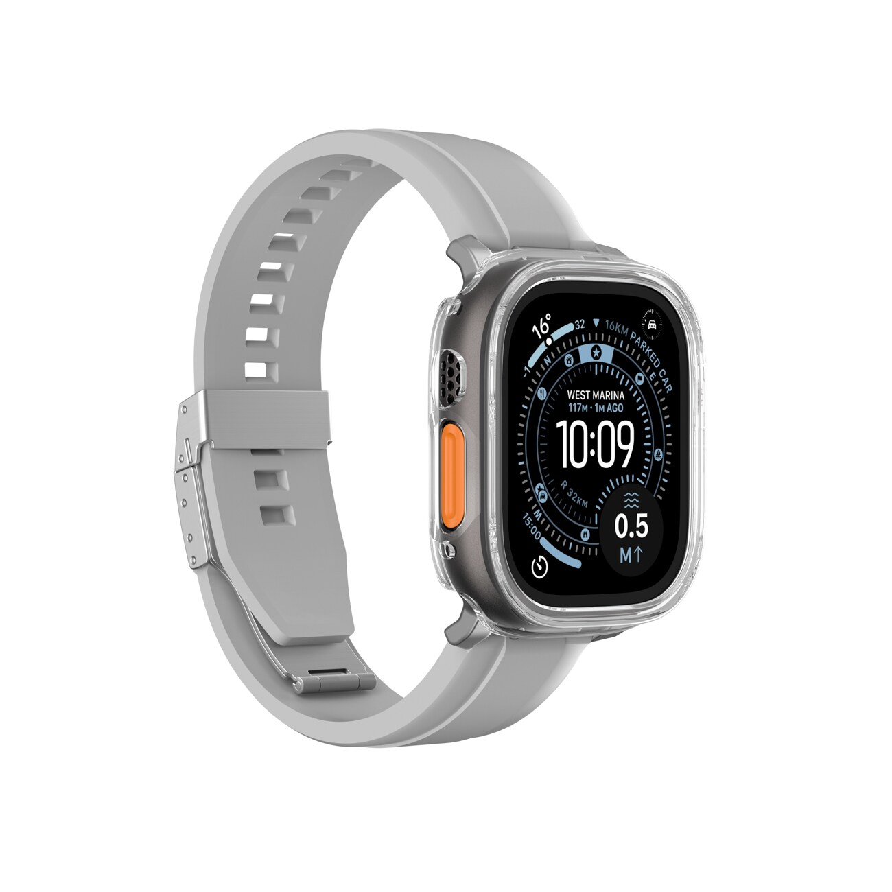 AmazingThing Minimal beskyttelsesetui til Apple Watch UItra 3 49mm - Transparent