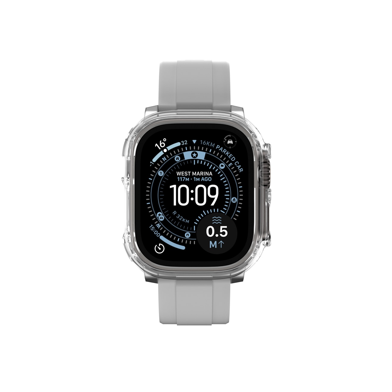 AmazingThing Minimal beskyttelsesetui til Apple Watch UItra 3 49mm - Transparent