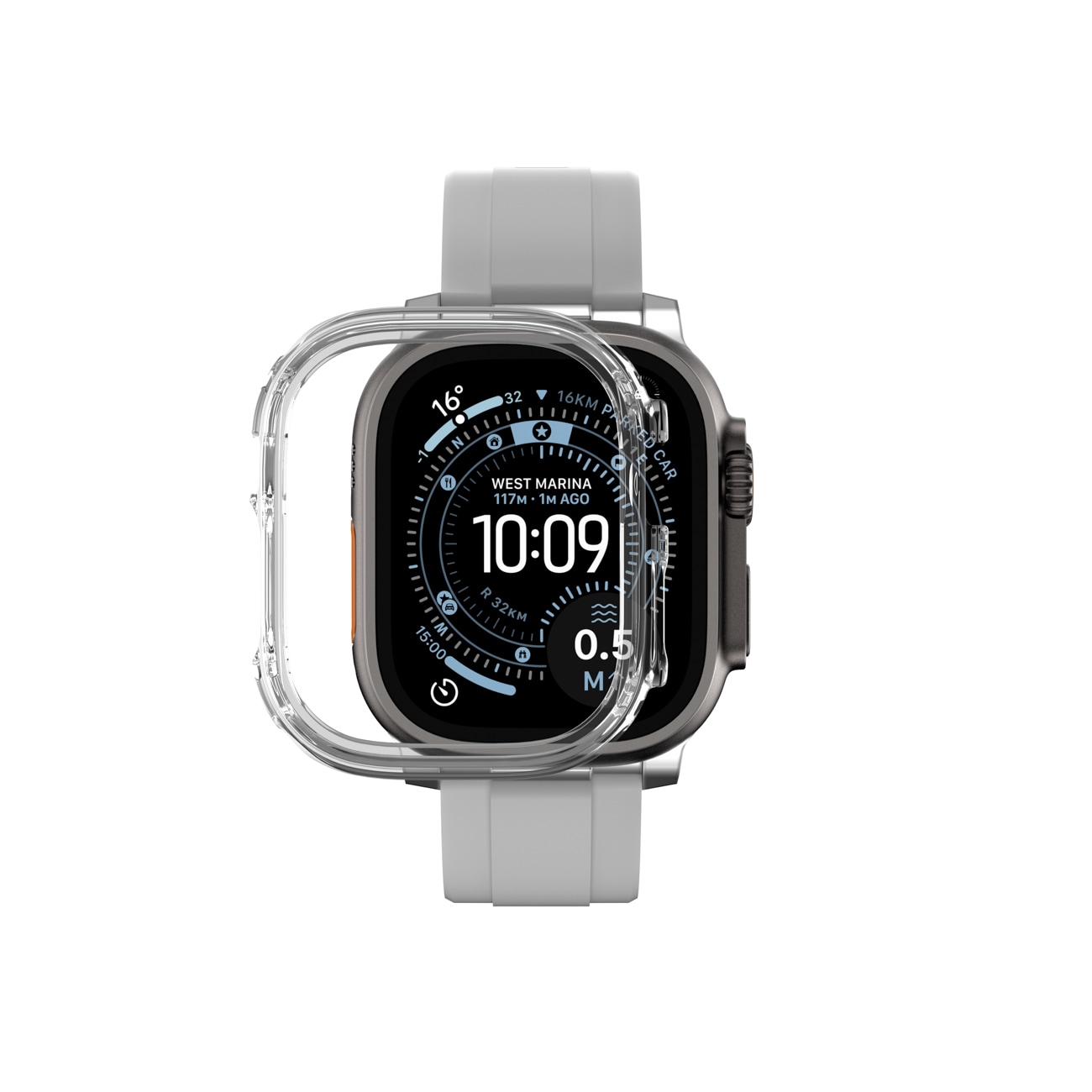 AmazingThing Minimal beskyttelsesetui til Apple Watch UItra 3 49mm - Transparent
