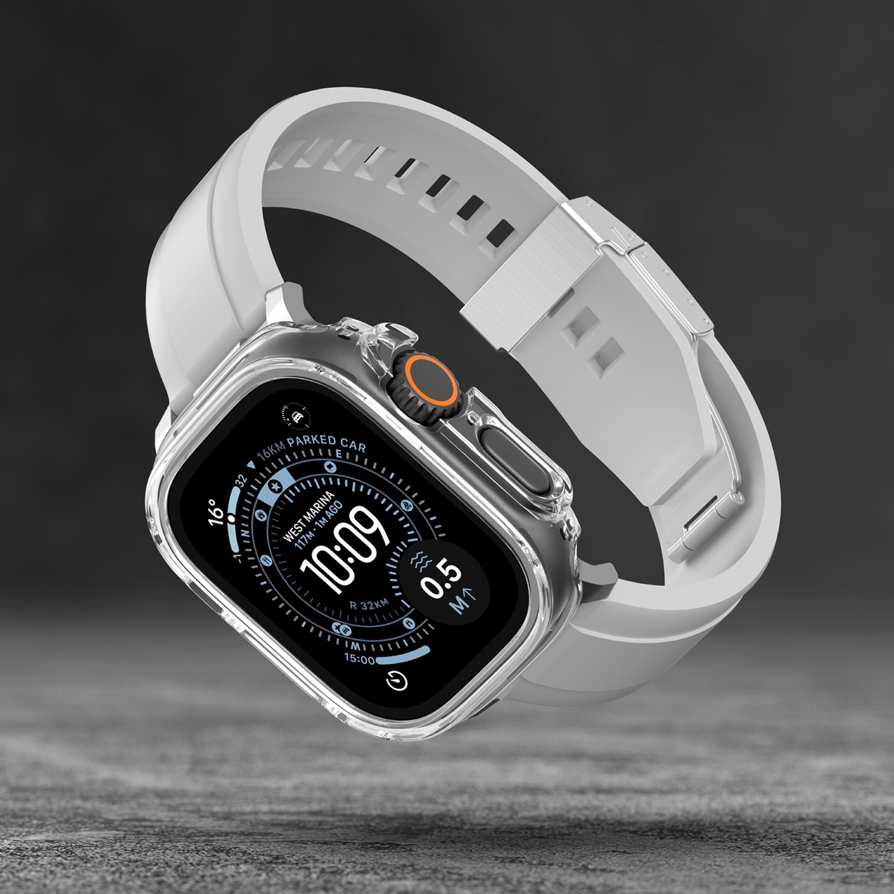AmazingThing Minimal beskyttelsesetui til Apple Watch UItra 3 49mm - Transparent