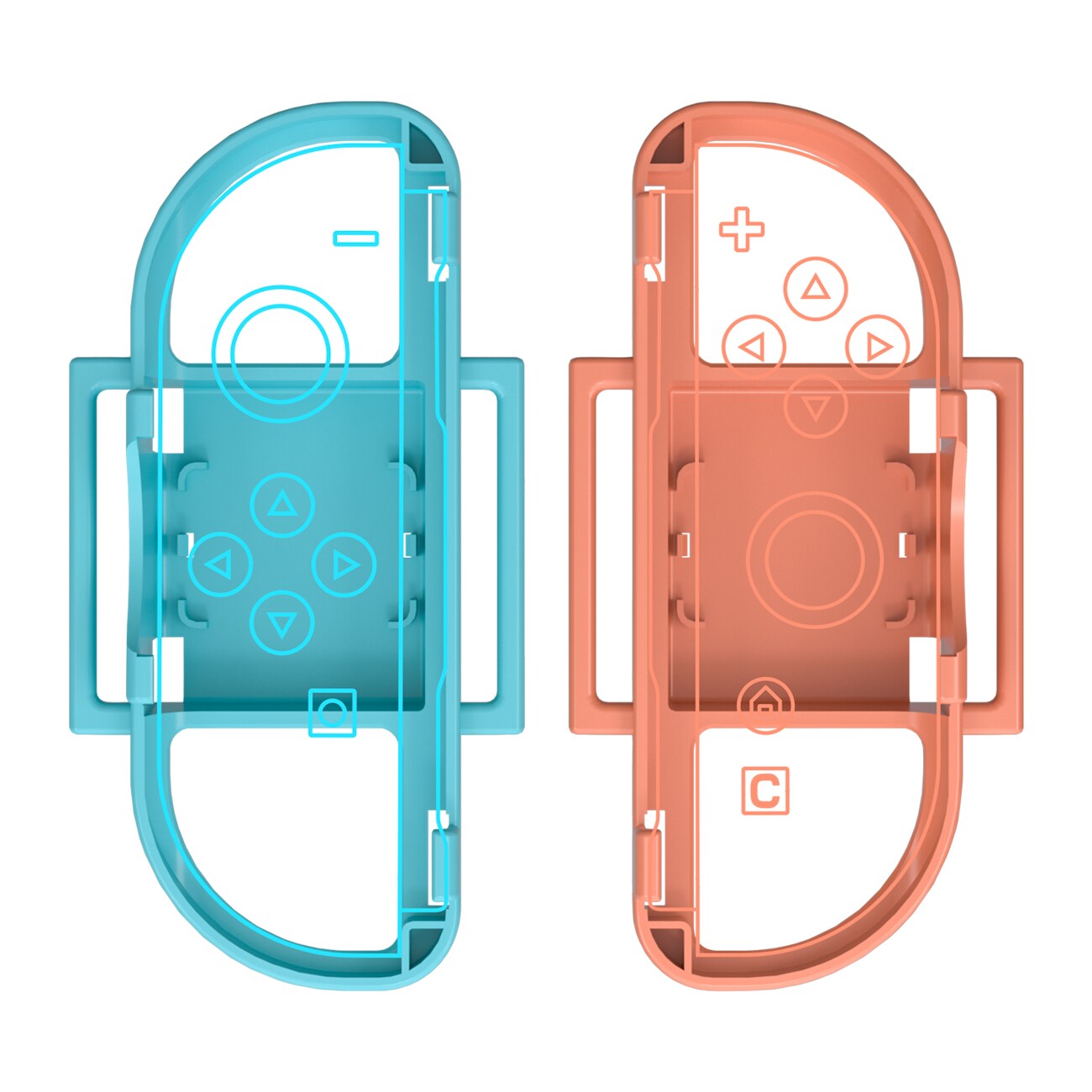 Nintendo Switch 15-i-1 Familjetillbehörspaket 2 - Orange och blå uppsättning