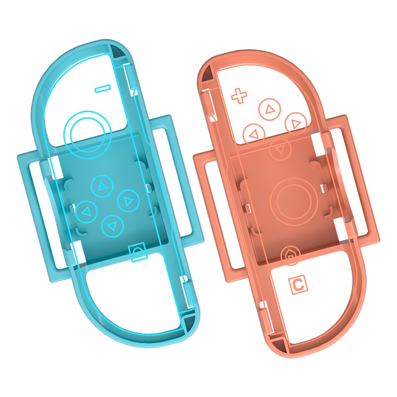 Nintendo Switch 15-i-1 Familjetillbehörspaket 2 - Orange och blå uppsättning