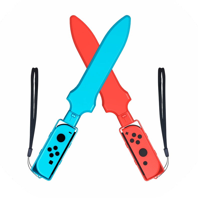 Nintendo Switch Sports tillbehörspaket 10 delar / familjepaket / sportset för Joy-Con i rött och blått