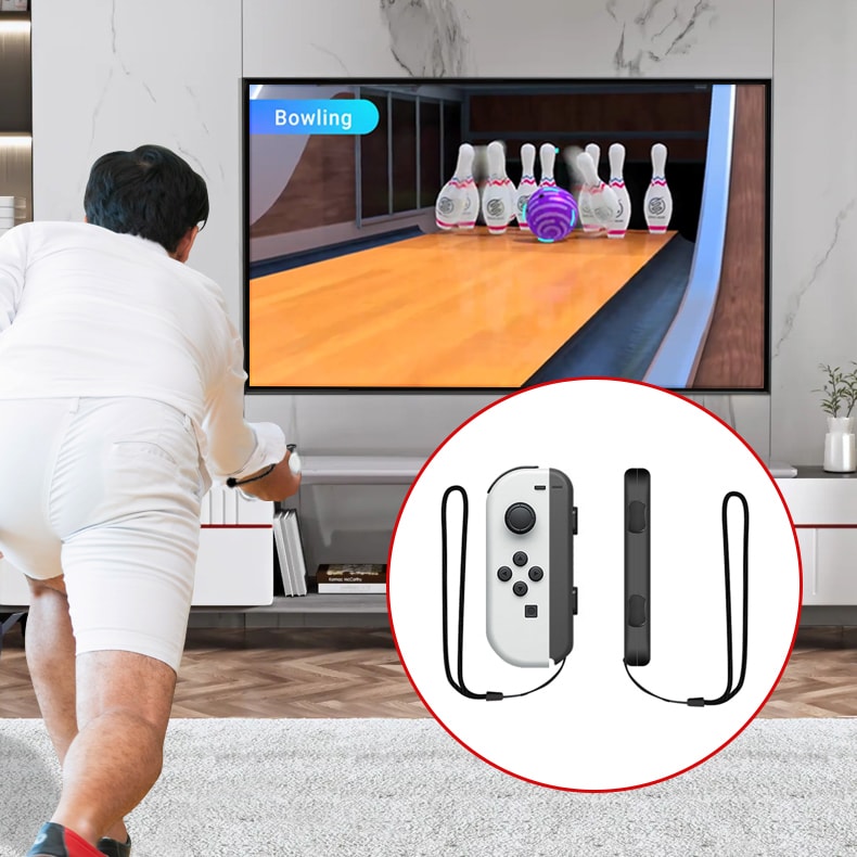 Nintendo Switch Sports tillbehörspaket 10 delar / familjepaket / sportset för Joy-Con i rött och blått