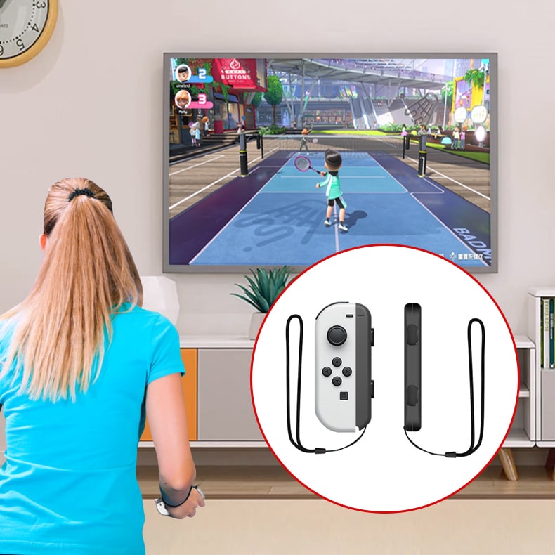 Nintendo Switch Sports tillbehörspaket 10 delar / familjepaket / sportset för Joy-Con i rött och blått
