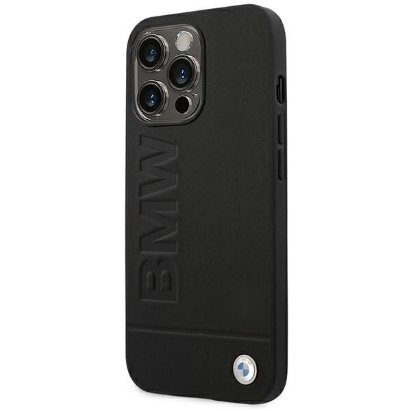 BMW Stämpelfodral i läder för iPhone 14 Pro - Svart