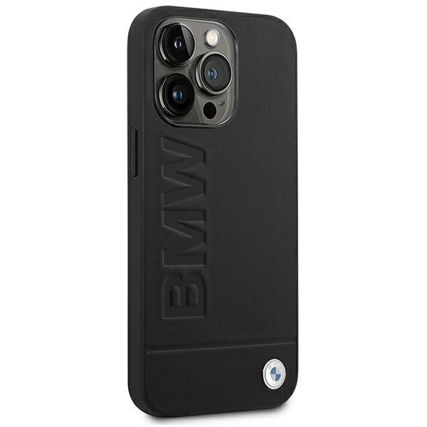 BMW Stämpelfodral i läder för iPhone 14 Pro - Svart
