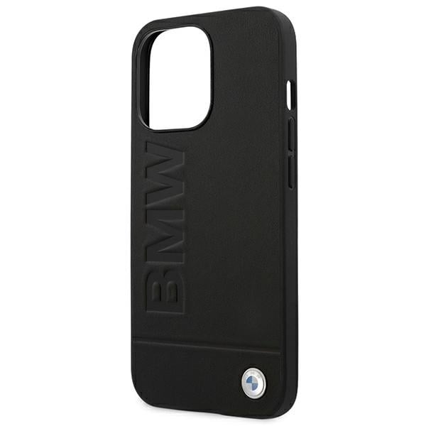 BMW Stämpelfodral i läder för iPhone 14 Pro - Svart