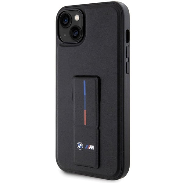 BMW Grip Stand Hot Stamp-fodral för iPhone 14 / 15 / 13 - Svart