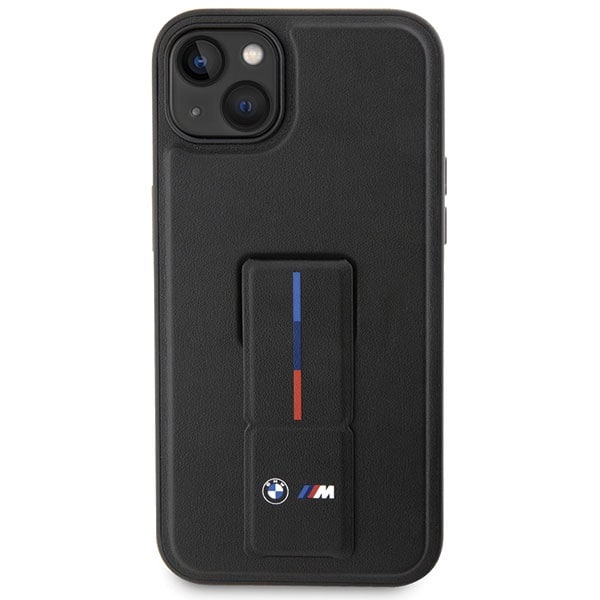 BMW Grip Stand Hot Stamp-fodral för iPhone 14 / 15 / 13 - Svart
