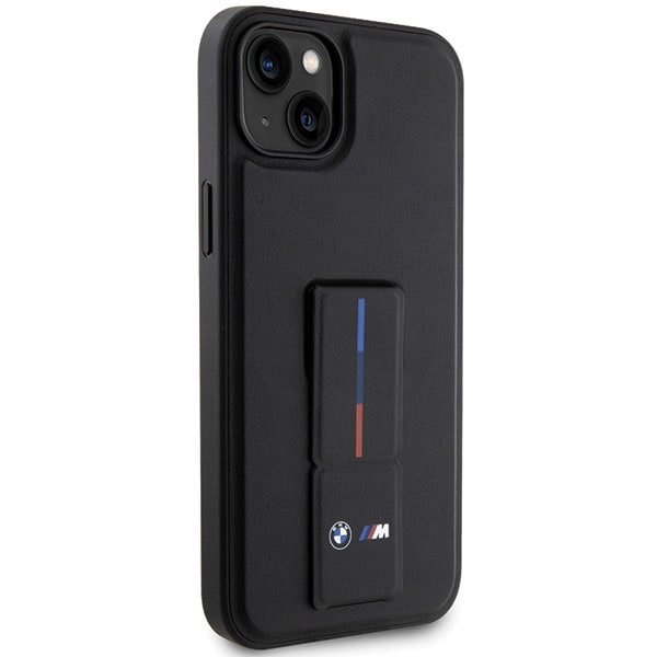 BMW Grip Stand Hot Stamp-fodral för iPhone 14 / 15 / 13 - Svart