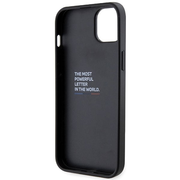 BMW Grip Stand Hot Stamp-fodral för iPhone 14 / 15 / 13 - Svart