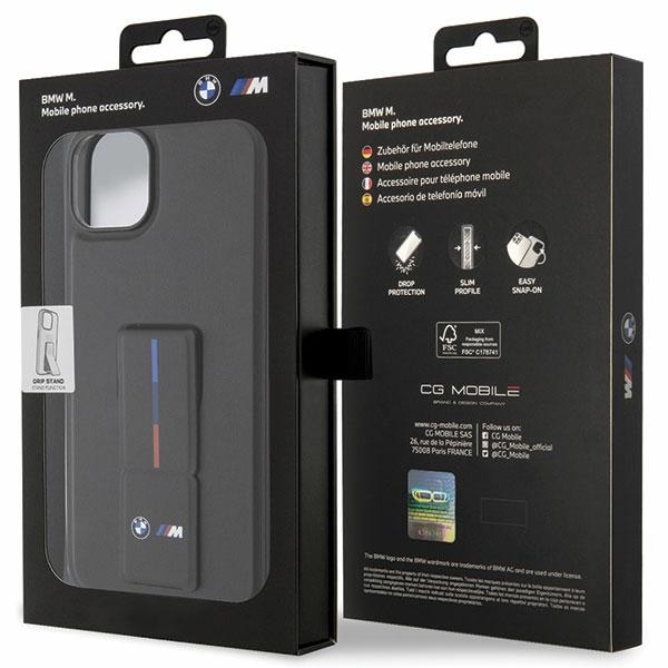 BMW Grip Stand Hot Stamp-fodral för iPhone 14 / 15 / 13 - Svart